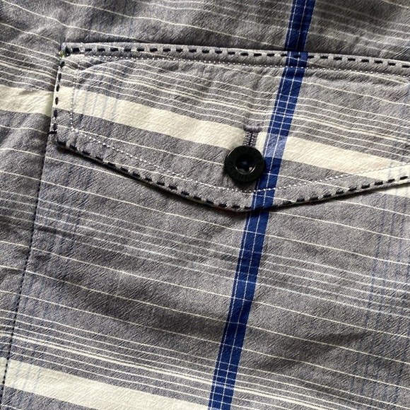 Robert Graham Gray and Blue Striped Shorts - Picture 6 of 11